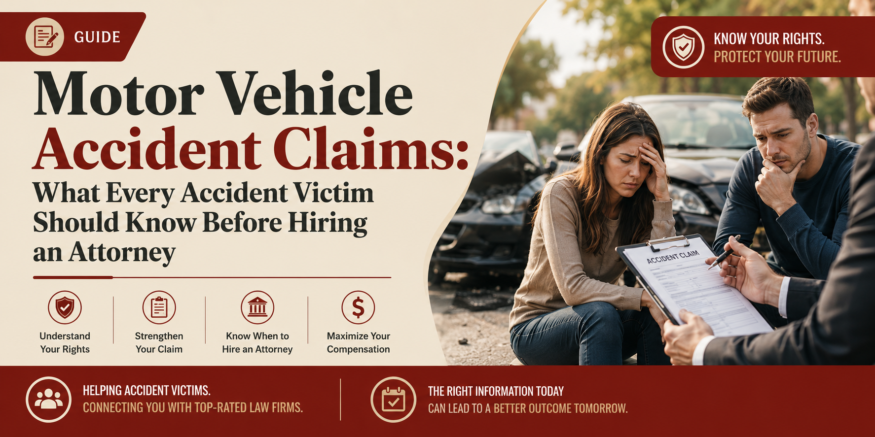 Motor Vehicle Accident Claims: What Every Accident Victim Should Know Before Hiring an Attorney
